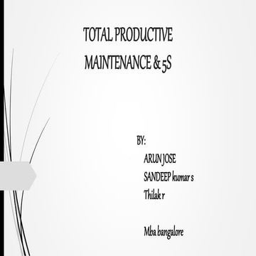 Total productive maintainence