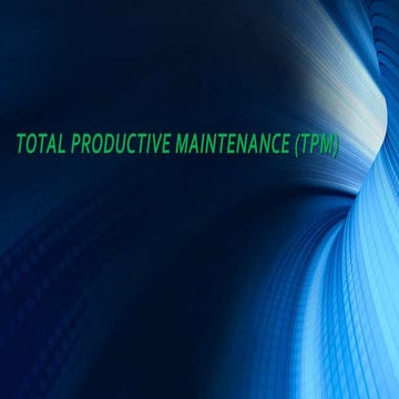 Total productive maintenance