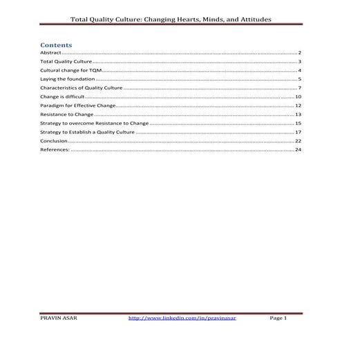 Total Quality Culture