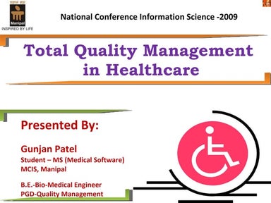 Total Quality Management in Healthcare