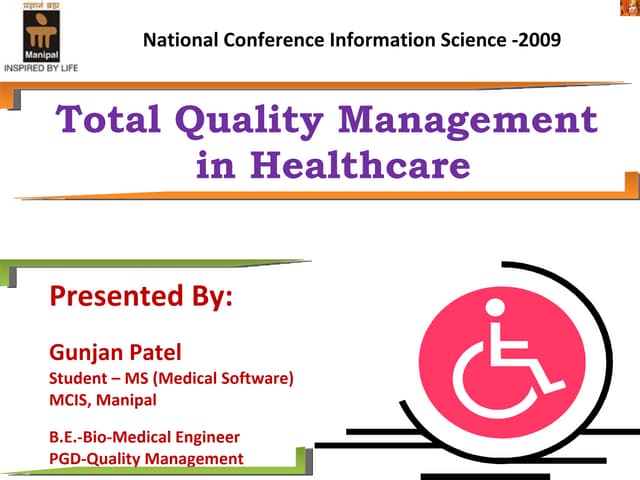 Total Quality Management in Healthcare