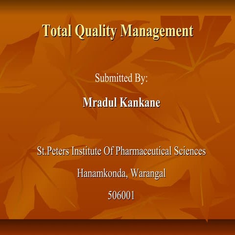 Total quality management