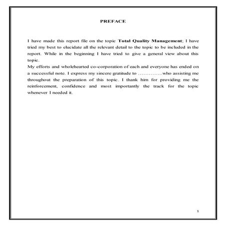 Total quality management