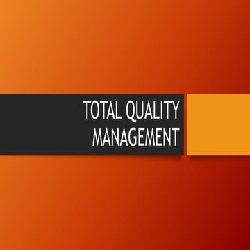 Total quality management | PPTX