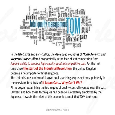 Total Quality Management - An Overview