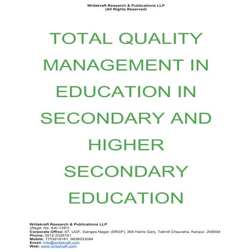 Total quality management in education in secondary and higher secondary ...