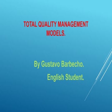 Total quality management models