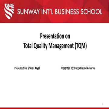 Total quality management 