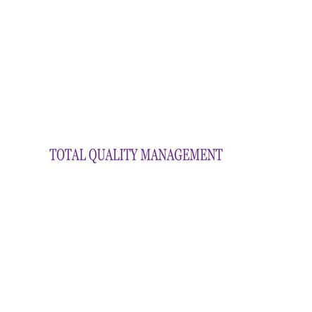 Total quantity management 