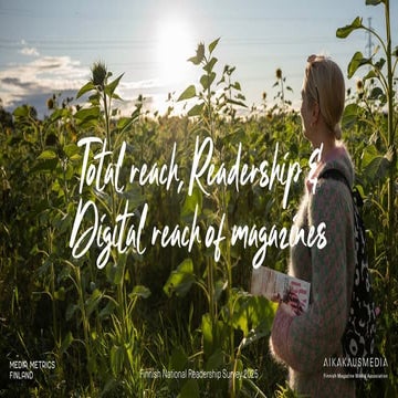 NRS 2025: Total reach, Readership & Digital reach of magazines in Finland