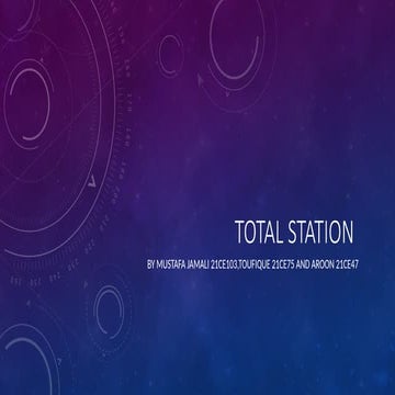 Total station and its temporary adjustment .pptx