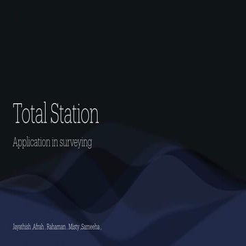 Total station , site survey ,surveying a site