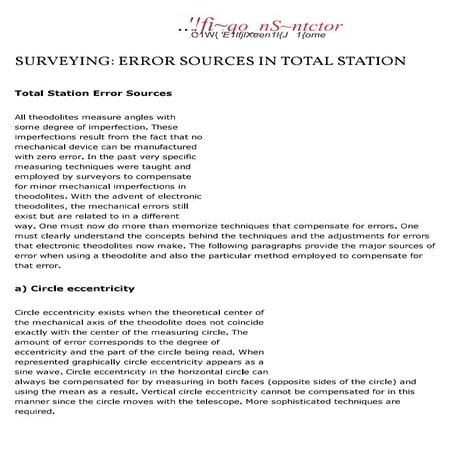 Total station corrections