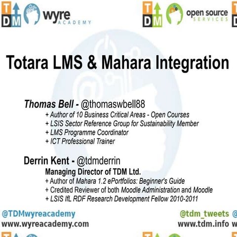 TotaraLMS & Mahara ePortfolios Integration for UK Apprenticeships Delivery