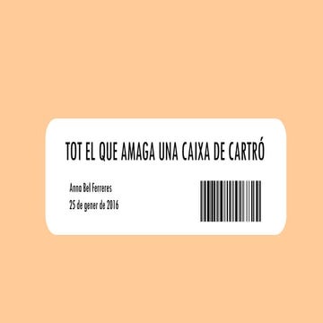 Tot el que amaga una caixa de cartró pr
