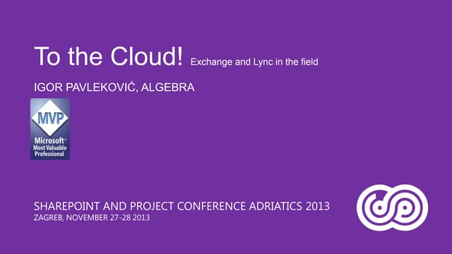To the cloud!