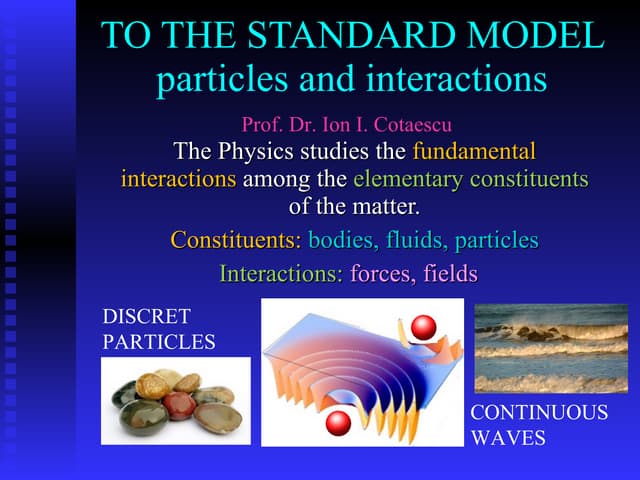 To the standard model - Ion Cotaescu