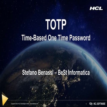 TOTP - Time-Based One Time password in Domino