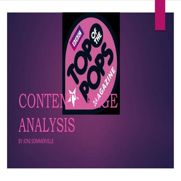Analysing top of the pops magazine | PPT