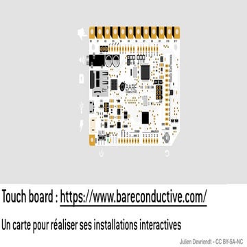 Découverte des cartes BareConductive Touchboard | PDF