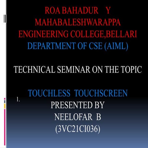 Touchless Touchscreen presentation .pptx