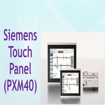 Siemens Touch Panel (PXM40) Display
