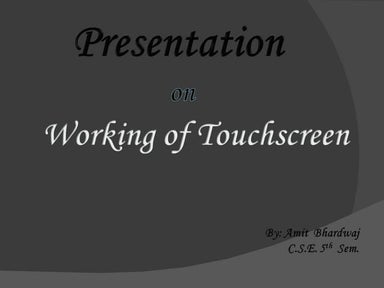 Touchscreen PPT