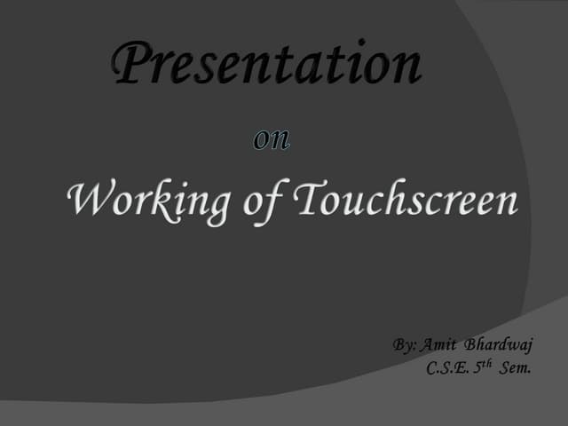 Touchscreen PPT