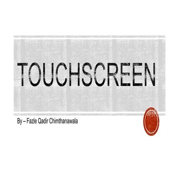 Touchscreen