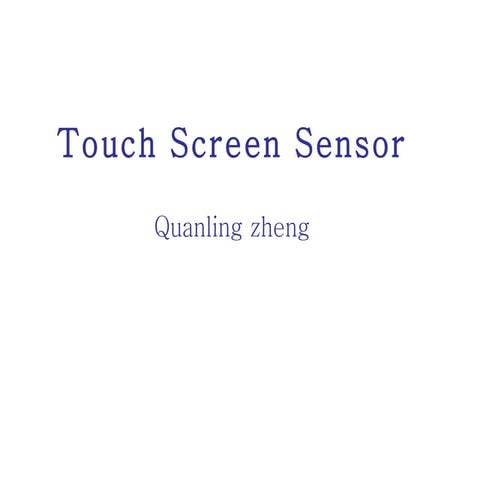 Touch screen sensor