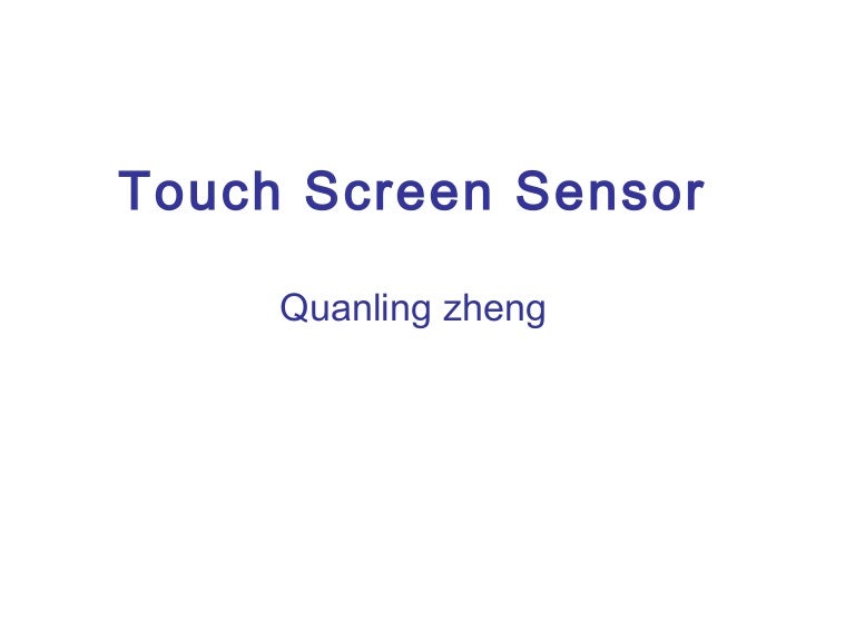 Touch screen sensor