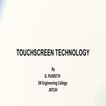 Touchscreen Technology