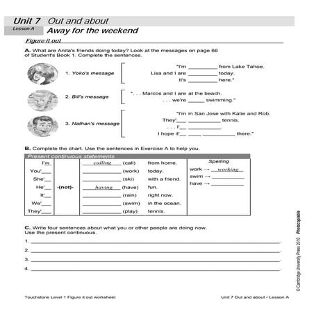 Touchstone 1-beginning-unit7-lessons-a-b-worksheet
