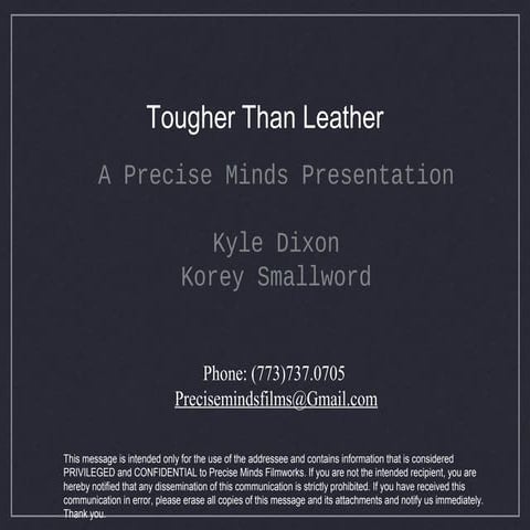 Tougher than leather presentation ppt