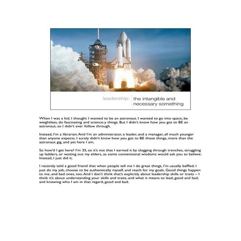 Tough stuff leadership