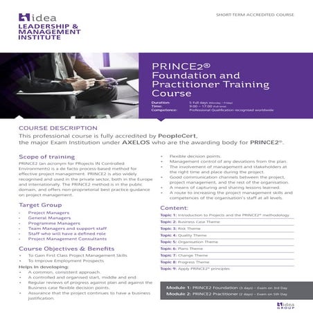 Prince2 Practitioner