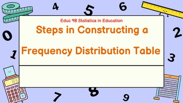 frequency distribution table | PPSX