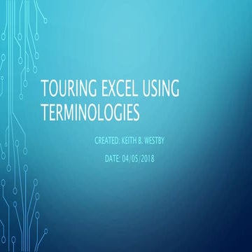 Touring excel using terminologies