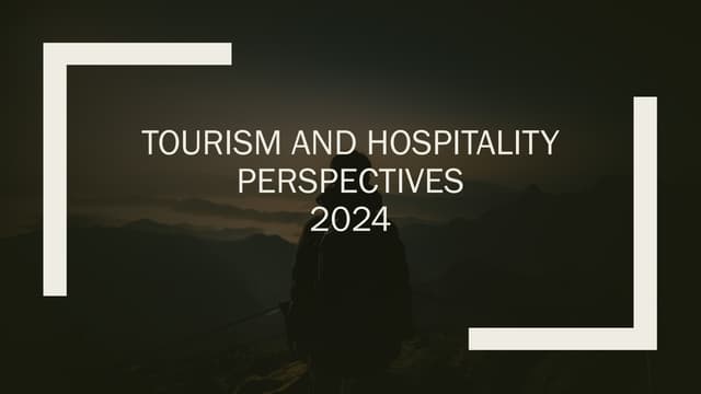 Tourism and Hospitality Perspectives: Navigating Trends and Innovations