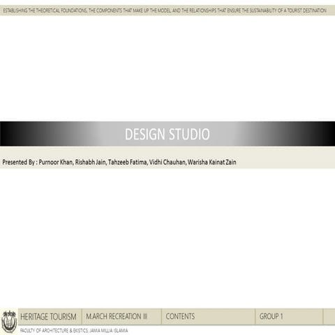 Sustainable Heritage Tourism(Theoretical Foundation)