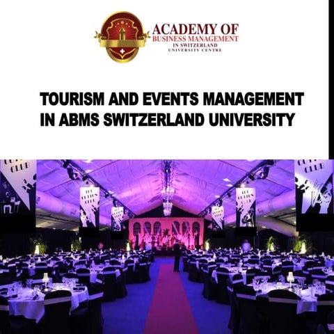 Tourism and events management in abms switzerland university