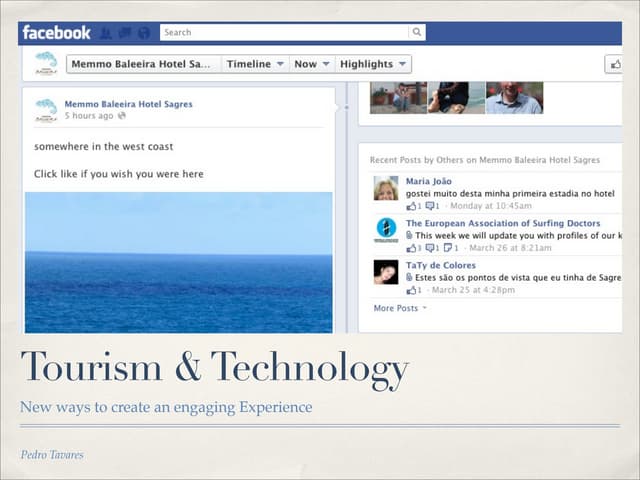Tourism and Technology - New ways to create an engaging Experience