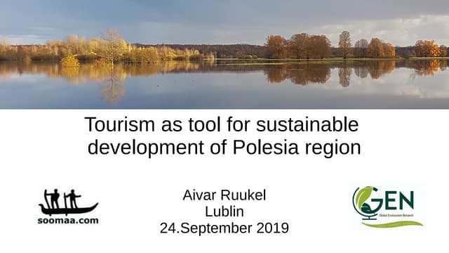 Tourism as a tool for sustainable development of Polesia region