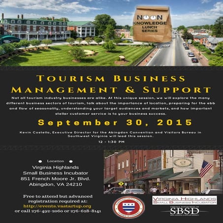 Tourism Business Management & Support, Sept. 30, 2015