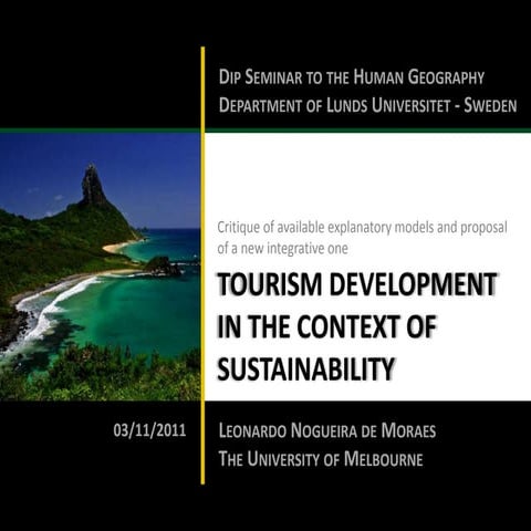 Tourism development in the context of sustainability