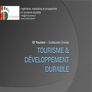Tourisme Durable, Gouvernance et Dé...