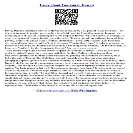 Tourism Essays | PDF