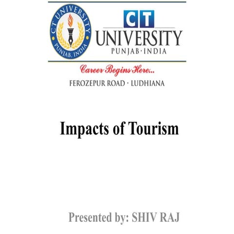 Impacts of tourism | PPTX