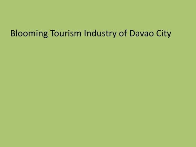 Tourism Industry in Davao City