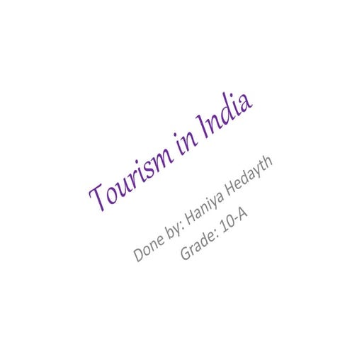 Tourism in india